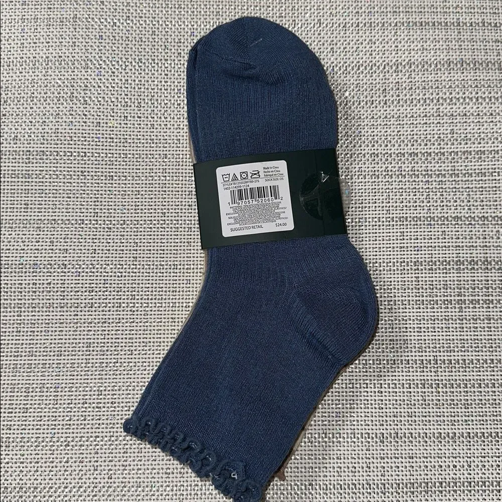 Ted Baker Tan Plaid Blue Dress Crew cut Knit Bamboo Blend Socks 3 pack